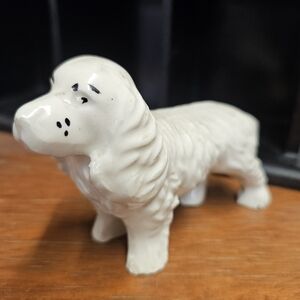 White Ceramic Dog Figurine